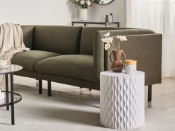 Clearance Beliani Tavolino ANTELAO 37 cm 37 cm Effetto terrazzo Terrazzo Bianco