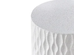 Clearance Beliani Tavolino ANTELAO 37 cm 37 cm Effetto terrazzo Terrazzo Bianco