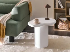 Online Beliani Tavolino ARSOLI 43 cm 58 cm sporco Bianco
