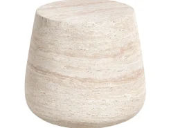 Discount Beliani Tavolino BIENTINO 46 cm 46 cm Effetto travertino Beige