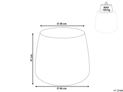 Discount Beliani Tavolino BIENTINO 46 cm 46 cm Effetto travertino Beige