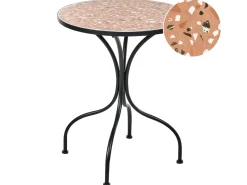 Outlet Beliani ADRANO 60 cm 60 cm Effetto terrazzo Metallo Nero Arancione Nero
