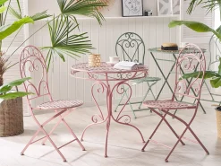 Online Beliani ALBINIA 70 cm 70 cm Metallo Rosa