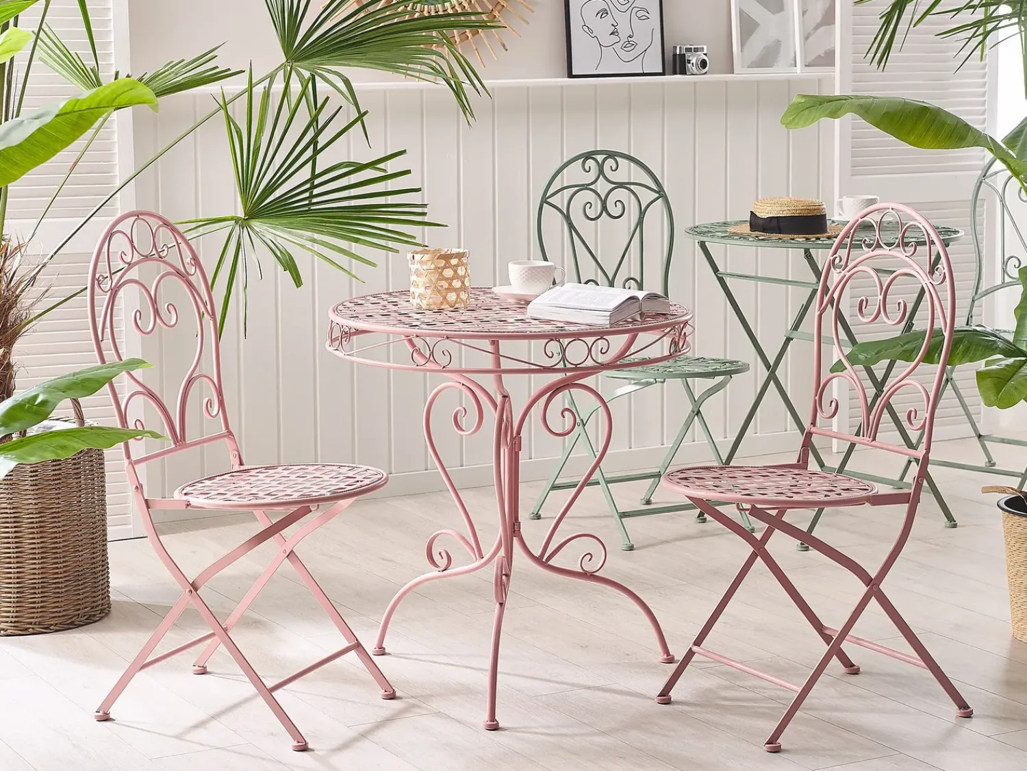 Online Beliani ALBINIA 70 cm 70 cm Metallo Rosa