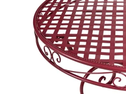 Beliani ALBINIA 70 cm 70 cm Metallo Bordeaux Rosso