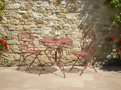 Beliani ALBINIA 70 cm 70 cm Metallo Bordeaux Rosso