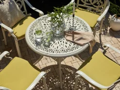 Outlet Beliani ANCONA 90 cm 90 cm Metallo sporco Bianco