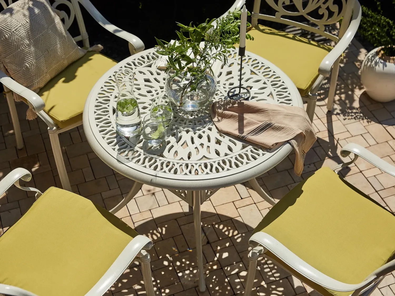 Outlet Beliani ANCONA 90 cm 90 cm Metallo sporco Bianco