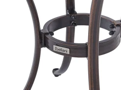 New Beliani Tavolino Bistrot ANDALO 68 cm 68 cm Metallo Marrone