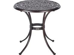 New Beliani Tavolino Bistrot ANDALO 68 cm 68 cm Metallo Marrone