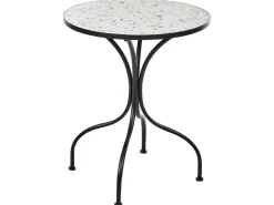 Clearance Beliani ARTENA 60 cm 60 cm Effetto terrazzo Metallo Nero Bianco Nero
