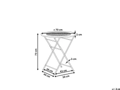 Sale Beliani BIVIO 70 cm 70 cm Metallo chiaro Verde