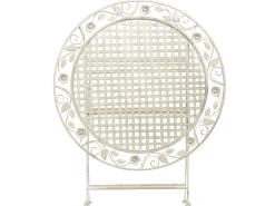 Clearance Beliani BIVIO 90 cm 90 cm Metallo sporco Bianco