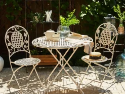Clearance Beliani BIVIO 90 cm 90 cm Metallo sporco Bianco