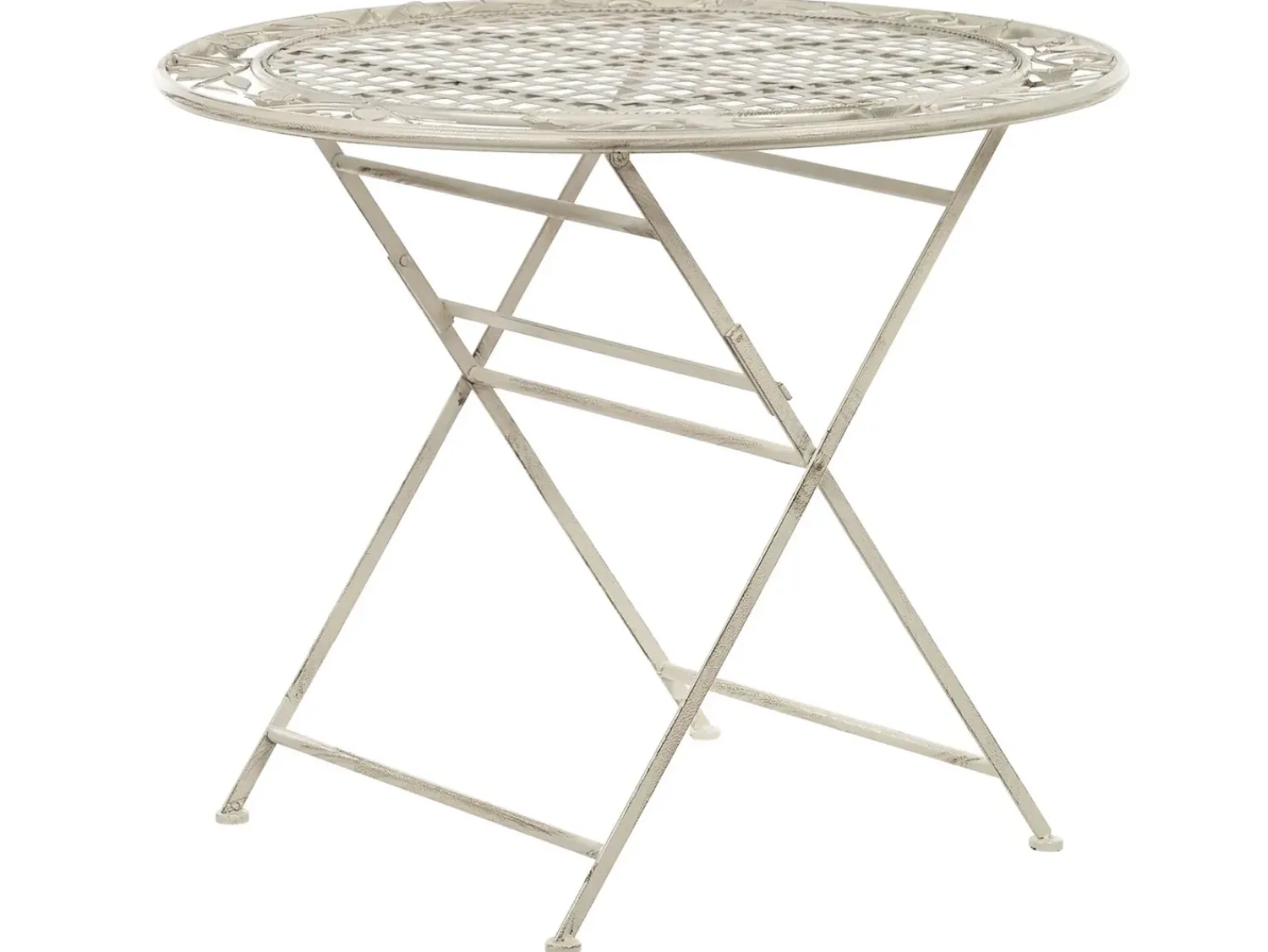 Clearance Beliani BIVIO 90 cm 90 cm Metallo sporco Bianco