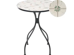 Best Beliani CARONA 60 cm 60 cm Metallo Nero Bianco Nero