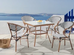 Hot Beliani CASPRI 80 cm 80 cm Vetro Nero/Bianco Bianco Marrone Nero