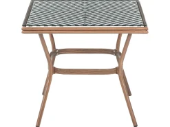 Hot Beliani CASPRI 80 cm 80 cm Vetro Nero/Bianco Bianco Marrone Nero