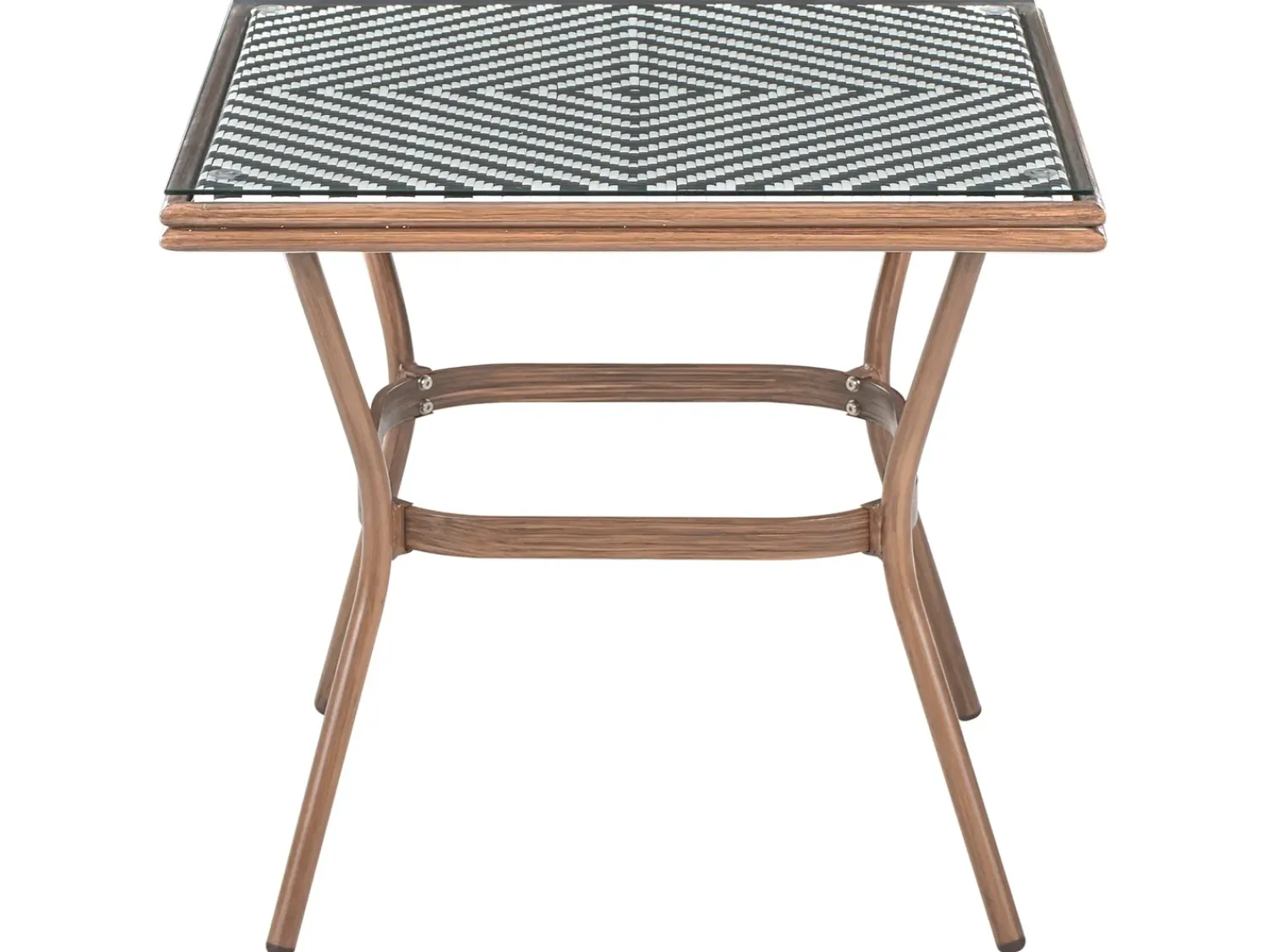 Hot Beliani CASPRI 80 cm 80 cm Vetro Nero/Bianco Bianco Marrone Nero