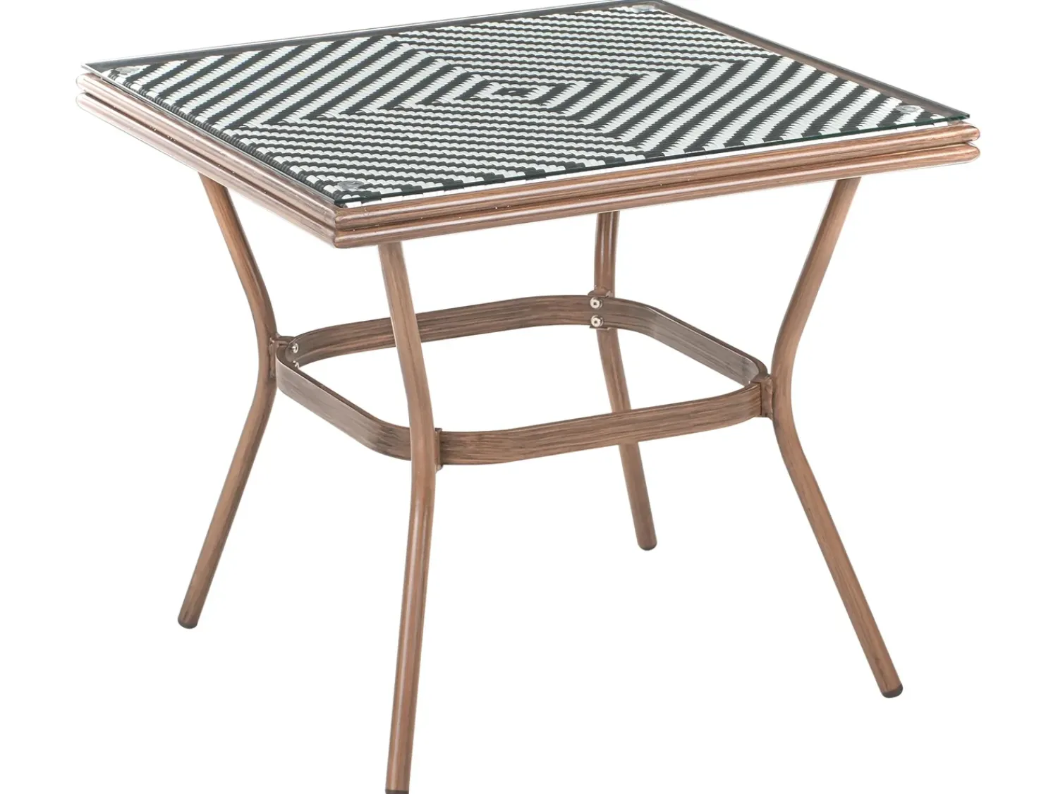 Hot Beliani CASPRI 80 cm 80 cm Vetro Nero/Bianco Bianco Marrone Nero