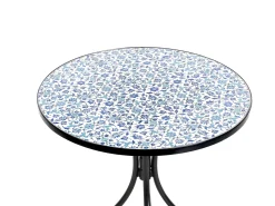 Clearance Beliani CHAPECO 60 cm 60 cm Metallo Nero Bianco Blu Nero