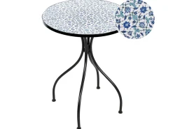 Clearance Beliani CHAPECO 60 cm 60 cm Metallo Nero Bianco Blu Nero
