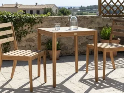 Hot Beliani CHIOGGIA 70 cm 70 cm Legno di acacia certificato chiaro Marrone