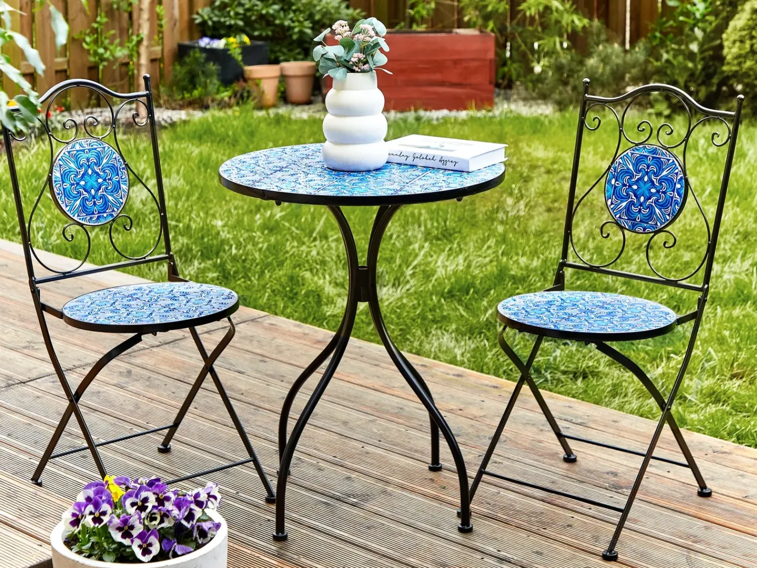 Clearance Beliani CIGLIANO 60 cm 60 cm Metallo Nero Blu Nero