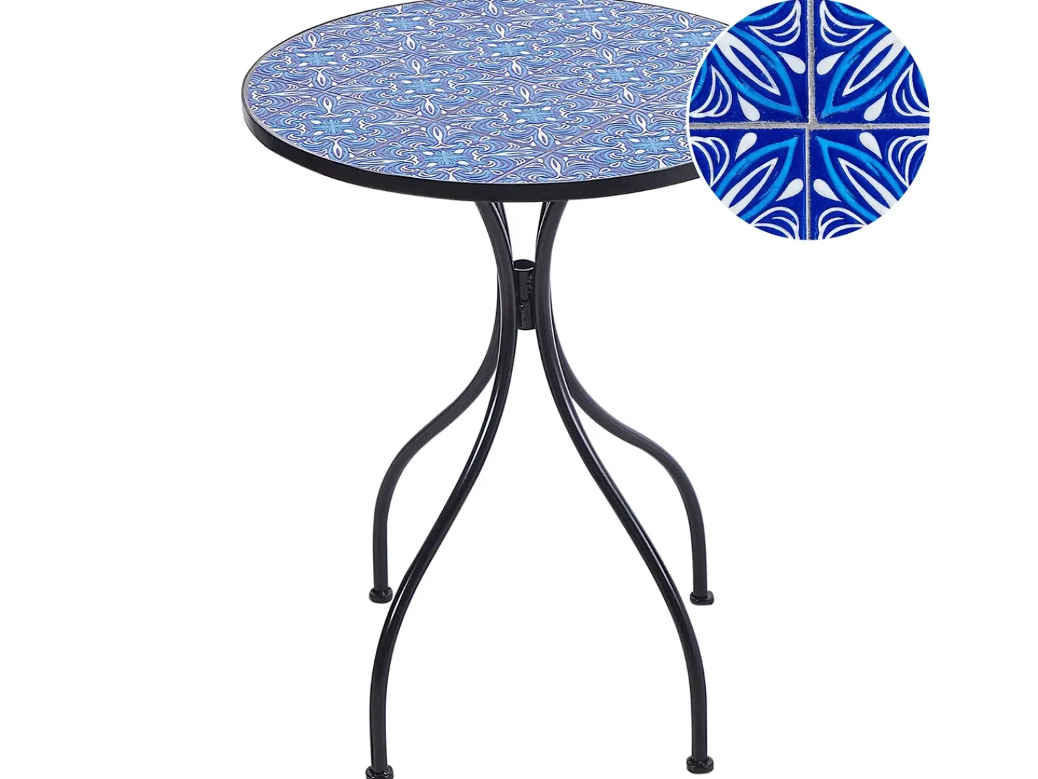 Clearance Beliani CIGLIANO 60 cm 60 cm Metallo Nero Blu Nero