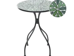 Online Beliani CIVATE 60 cm 60 cm Metallo Nero Verde Nero