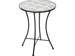 Outlet Beliani COLLIO 60 cm 60 cm Metallo Nero Bianco Nero