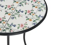 Outlet Beliani COLLIO 60 cm 60 cm Metallo Nero Bianco Nero