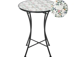 Outlet Beliani COLLIO 60 cm 60 cm Metallo Nero Bianco Nero