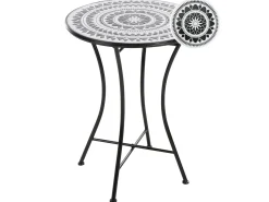 New Beliani COMISO 60 cm 60 cm Metallo Nero/Bianco Bianco Nero