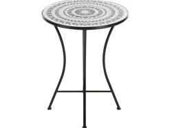 New Beliani COMISO 60 cm 60 cm Metallo Nero/Bianco Bianco Nero