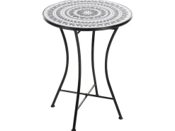 New Beliani COMISO 60 cm 60 cm Metallo Nero/Bianco Bianco Nero