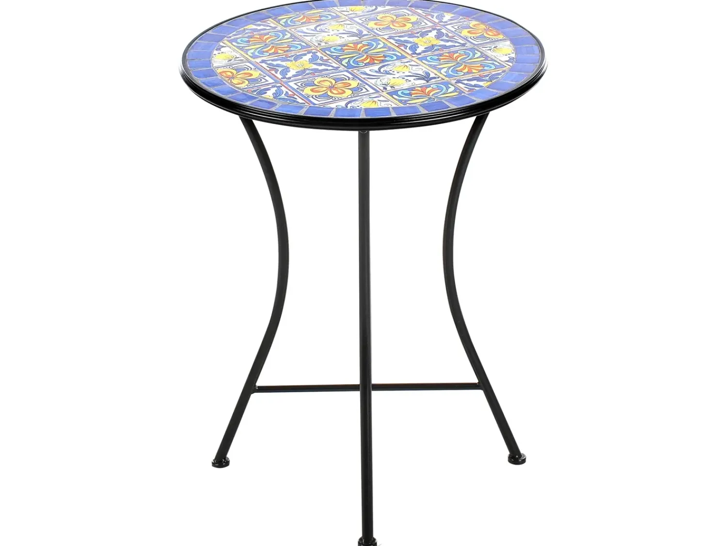 Outlet Beliani CORIANO 60 cm 60 cm Metallo Nero Blu Nero
