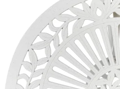 Outlet Beliani Tavolino Bistrot DASCIO 61 cm 61 cm Metallo sporco Bianco