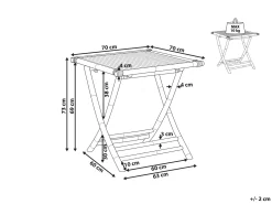 Discount Beliani MOLISE 70 cm 70 cm Bambù Marrone