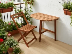 Discount Beliani Tavolino Bistrot OSIGO 44 cm 70 cm Legno d'acacia Marrone