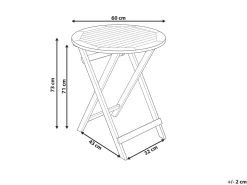 Online Beliani PROSSEDI 60 cm 60 cm Legno d'acacia Marrone