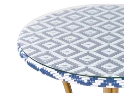Online Beliani RIFREDDO 70 cm 70 cm Vetro temperato Blu Beige Bianco Naturale Blu