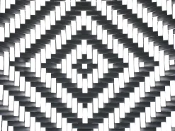 Clearance Beliani RIFREDDO 70 cm 70 cm Vetro temperato Nero Bianco Beige Naturale Nero