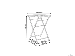 Clearance Beliani SCARIO 70 cm 70 cm Metallo Rosso