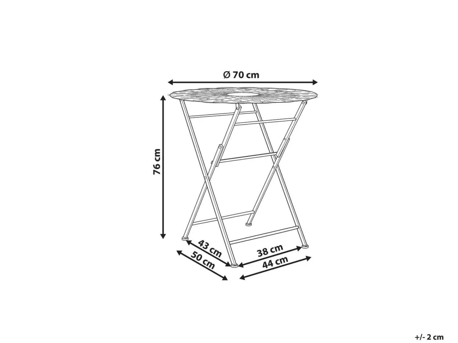 Discount Beliani STIFFE 70 cm 70 cm Metallo Bianco