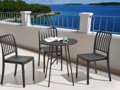 New Beliani Tavolino Bistrot TALTAL 64 cm 64 cm Metallo Nero