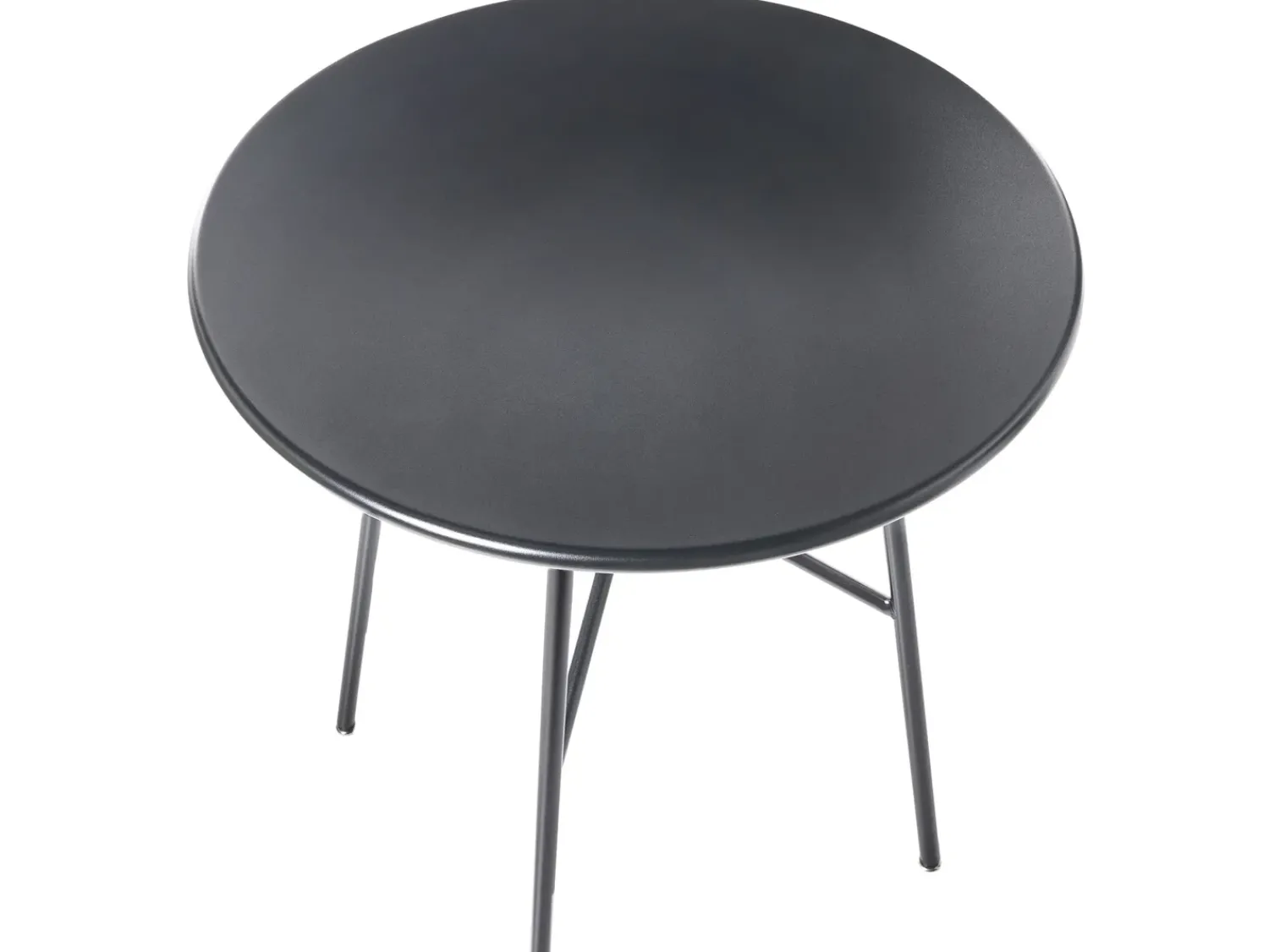 New Beliani Tavolino Bistrot TALTAL 64 cm 64 cm Metallo Nero
