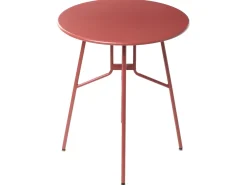 Outlet Beliani Tavolino Bistrot TALTAL 64 cm 64 cm Metallo Rosso