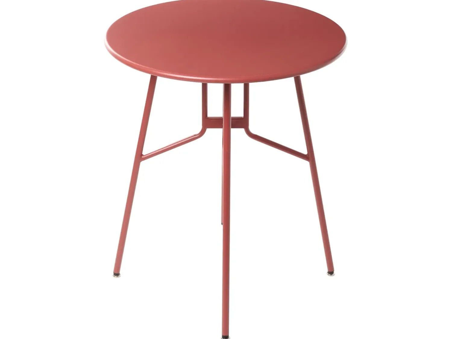 Outlet Beliani Tavolino Bistrot TALTAL 64 cm 64 cm Metallo Rosso