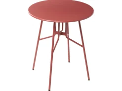 Outlet Beliani Tavolino Bistrot TALTAL 64 cm 64 cm Metallo Rosso